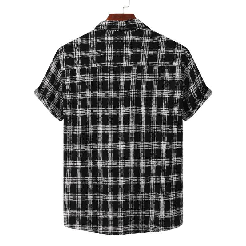 Semi-Formal Plaid Short Sleeve Shirt