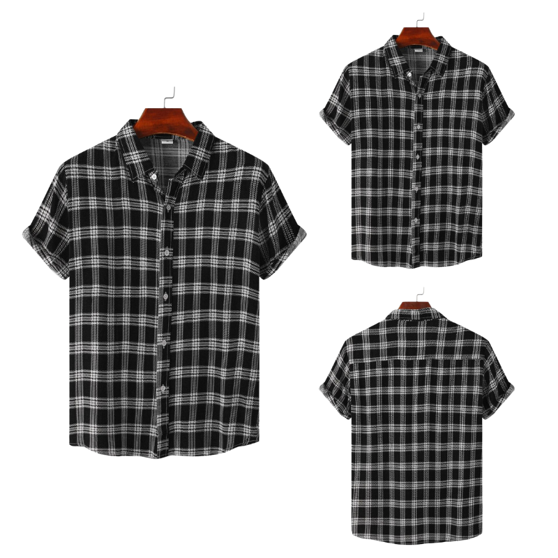 Semi-Formal Plaid Short Sleeve Shirt