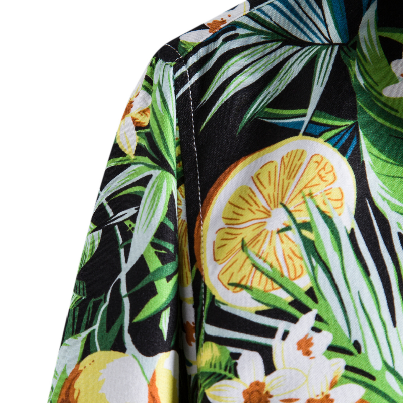 Exotic lemon printed long sleeve shirt