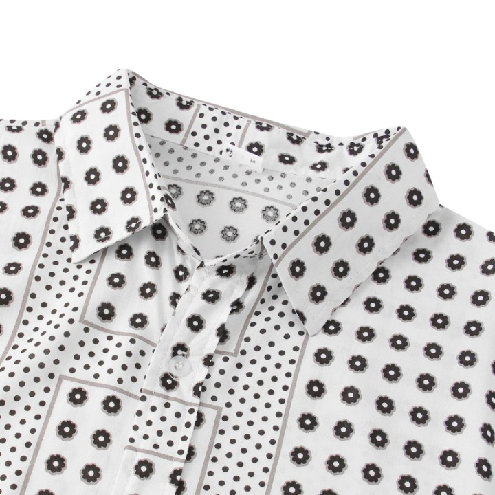 Dot Pattern Casual Short Sleeve Shirt