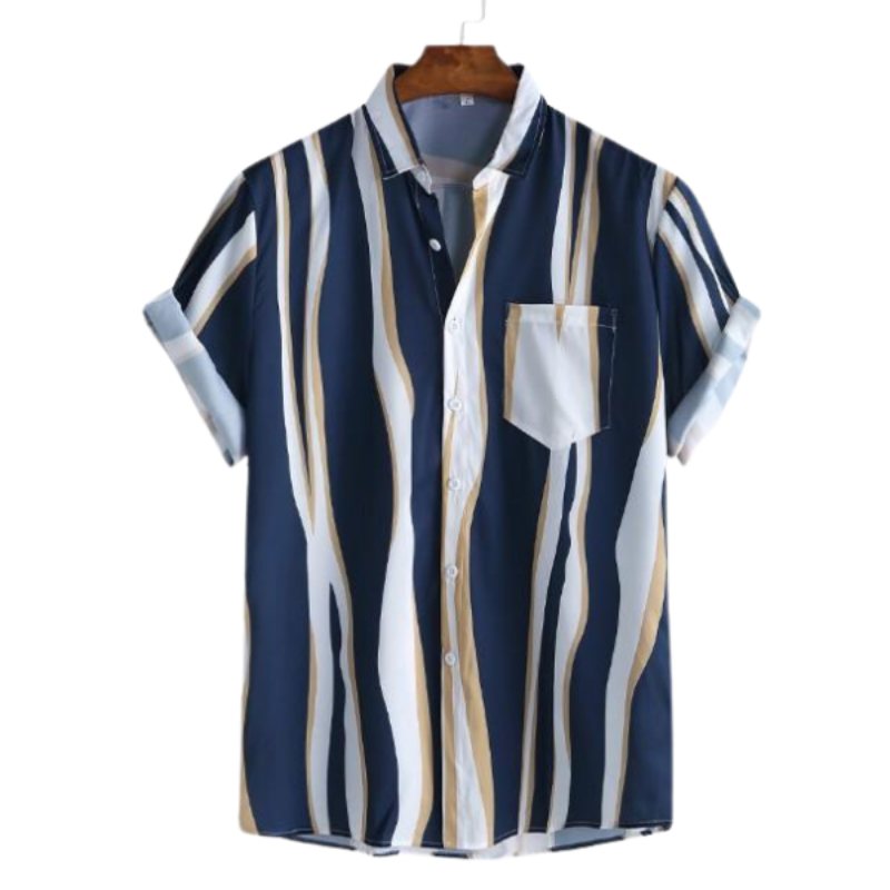Classic Striped Lapel Shirt