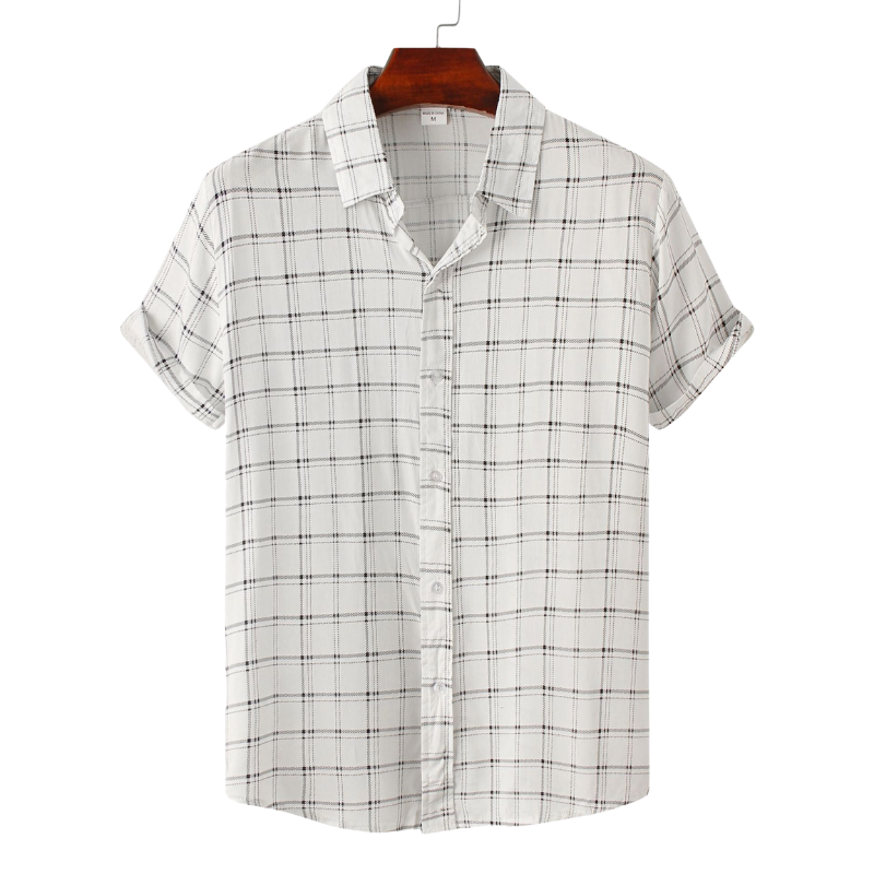 Semi-Formal Plaid Short Sleeve Shirt