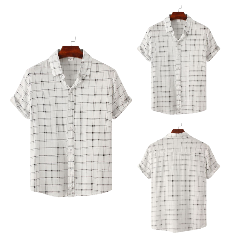 Semi-Formal Plaid Short Sleeve Shirt