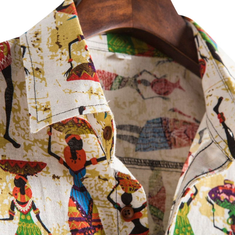 Casual Print Slim Long Sleeve Shirt