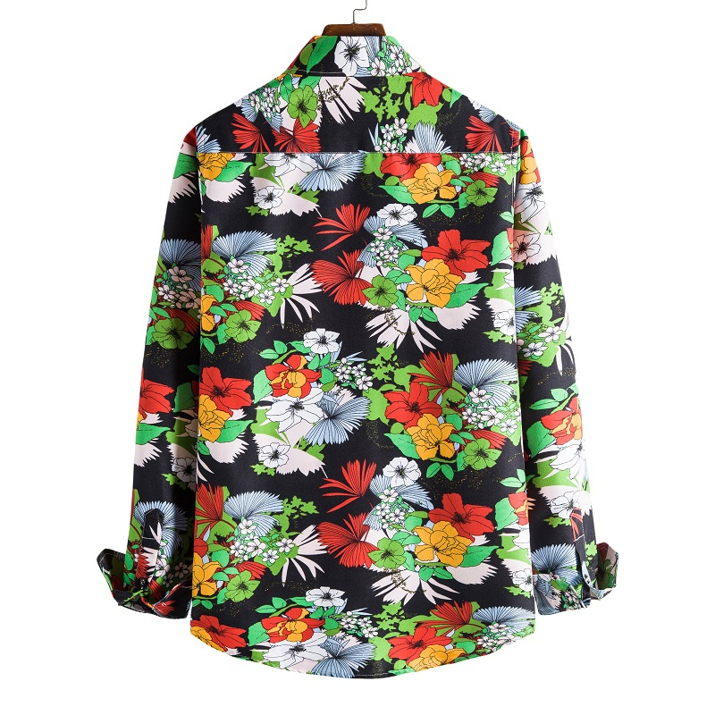 Flower Patterned Long Sleeve Shirt