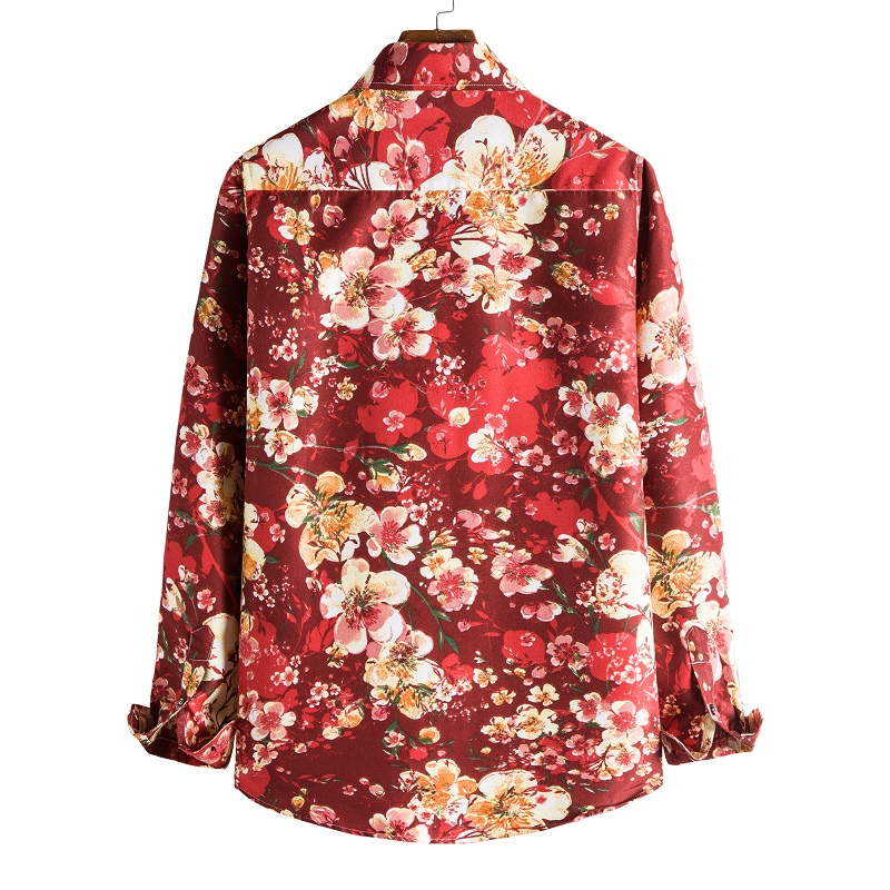 Men's flower burst long sleeve shirt