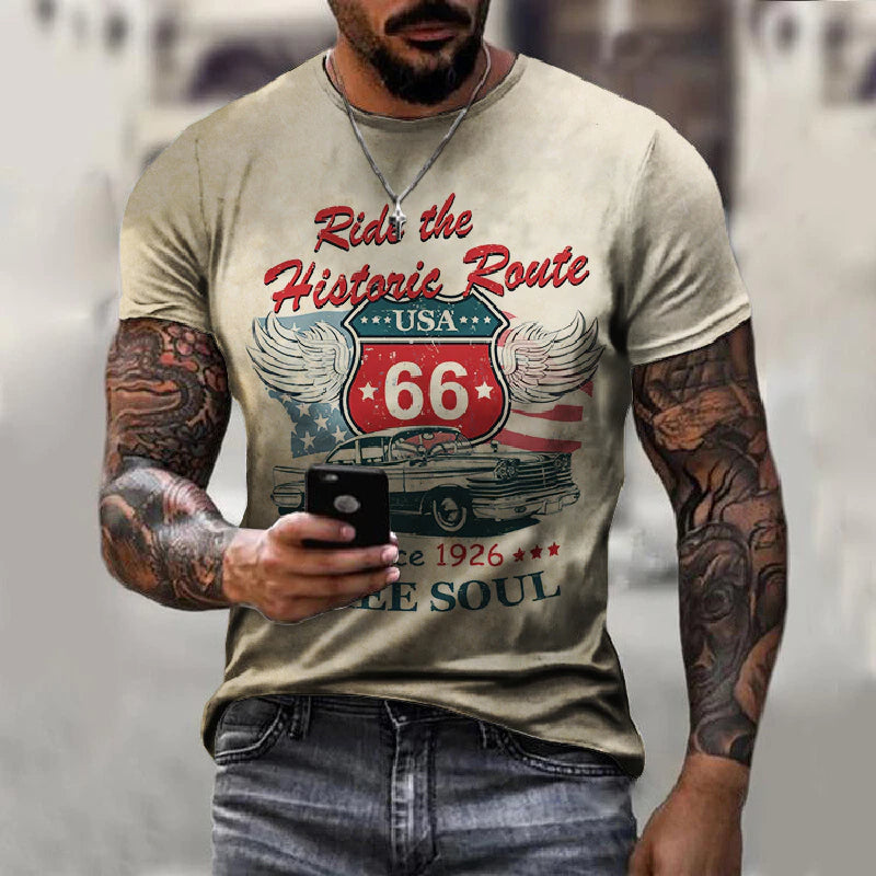 Men's Vintage Stye Printed T Shirts