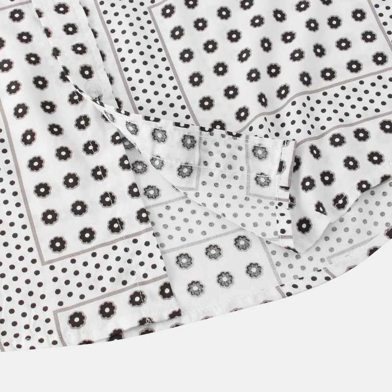 Dot Pattern Casual Short Sleeve Shirt