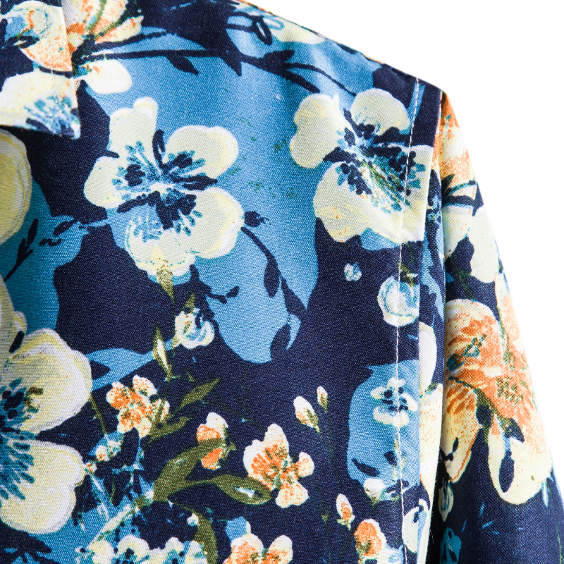 Men's flower burst long sleeve shirt