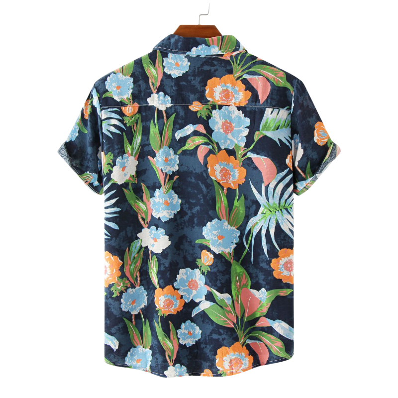 Casual Beach Hawaiian Print Shirt