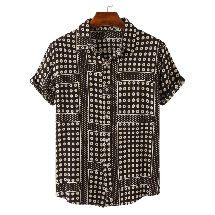 Dot Pattern Casual Short Sleeve Shirt