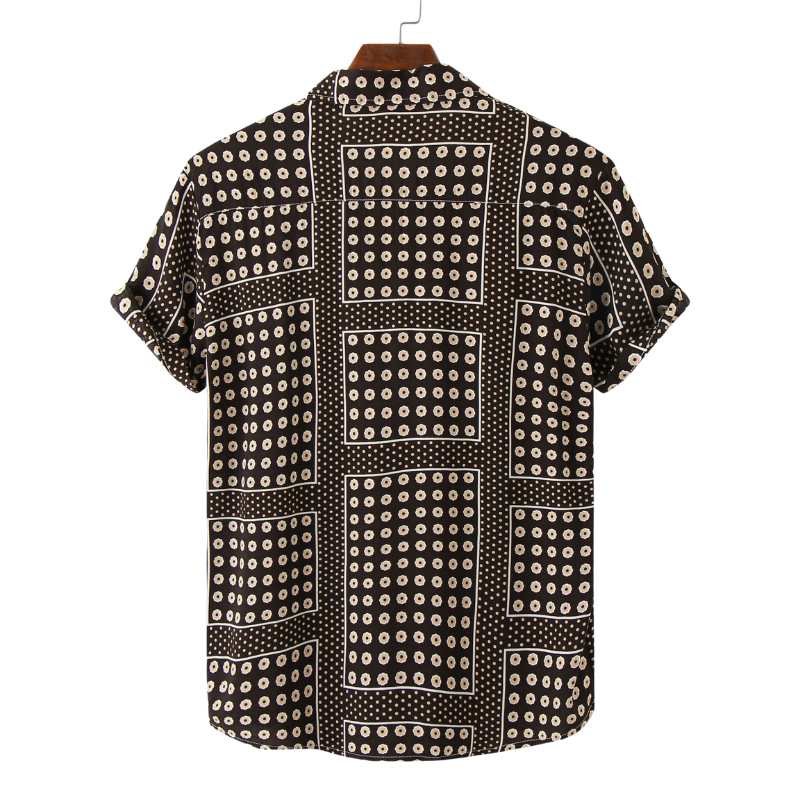 Dot Pattern Casual Short Sleeve Shirt