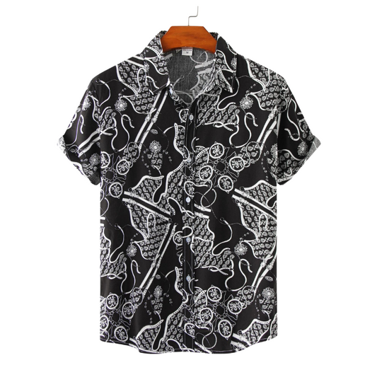 Abstract Pattern Print Casual Shirt