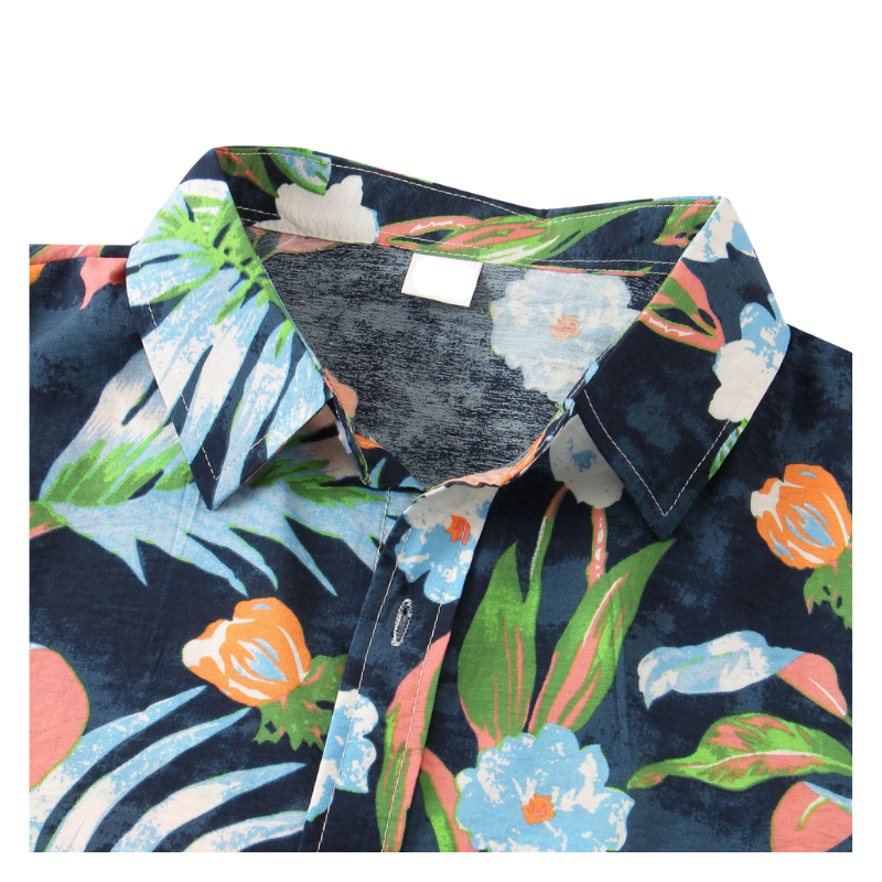 Casual Beach Hawaiian Print Shirt