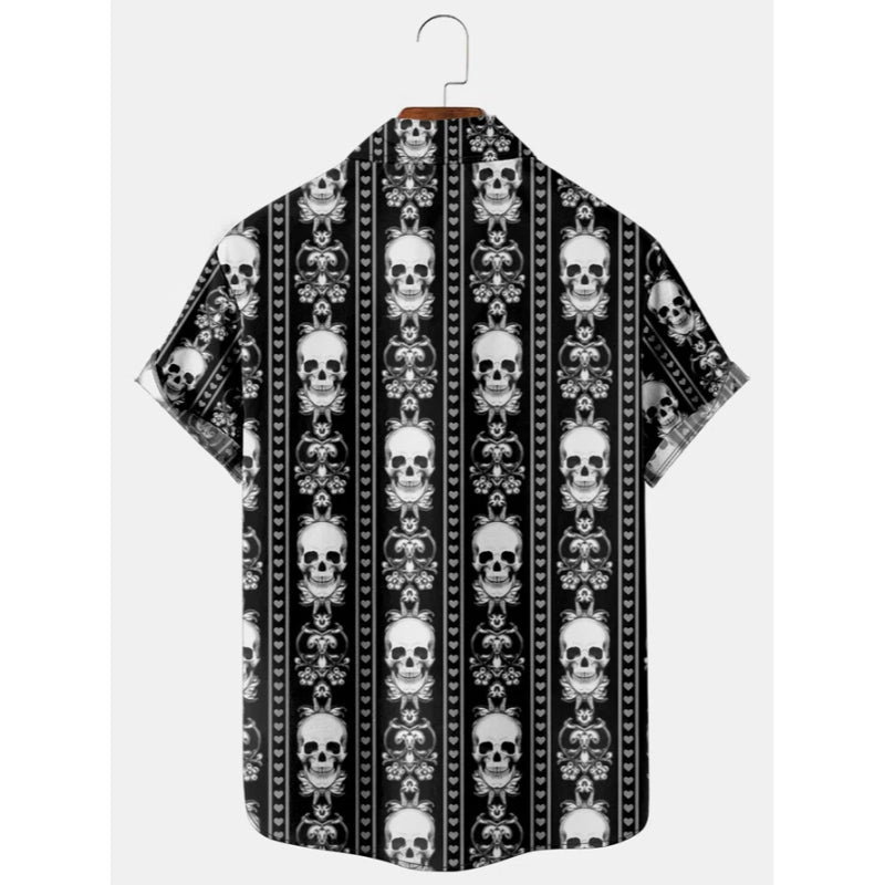 Men's Skull Printed Casual Shirt