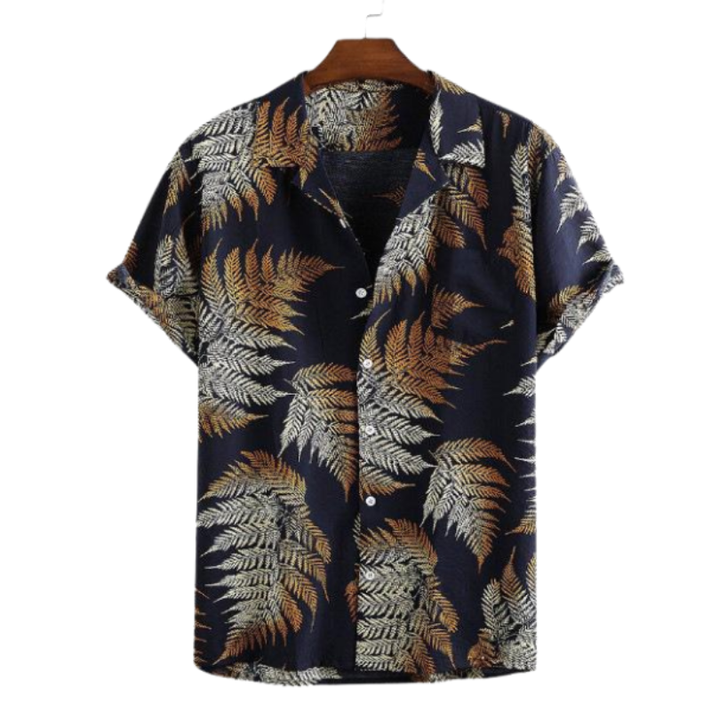Black Leaf Hawaiian Shirt