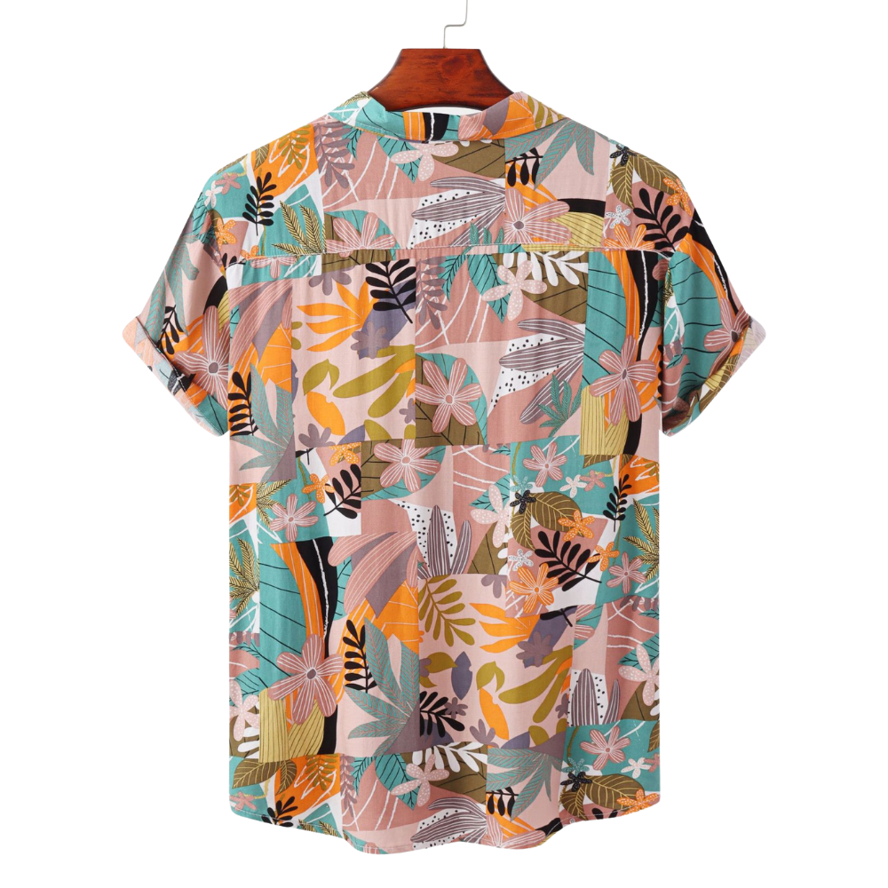 S186 Holiday Floral Print Shirt