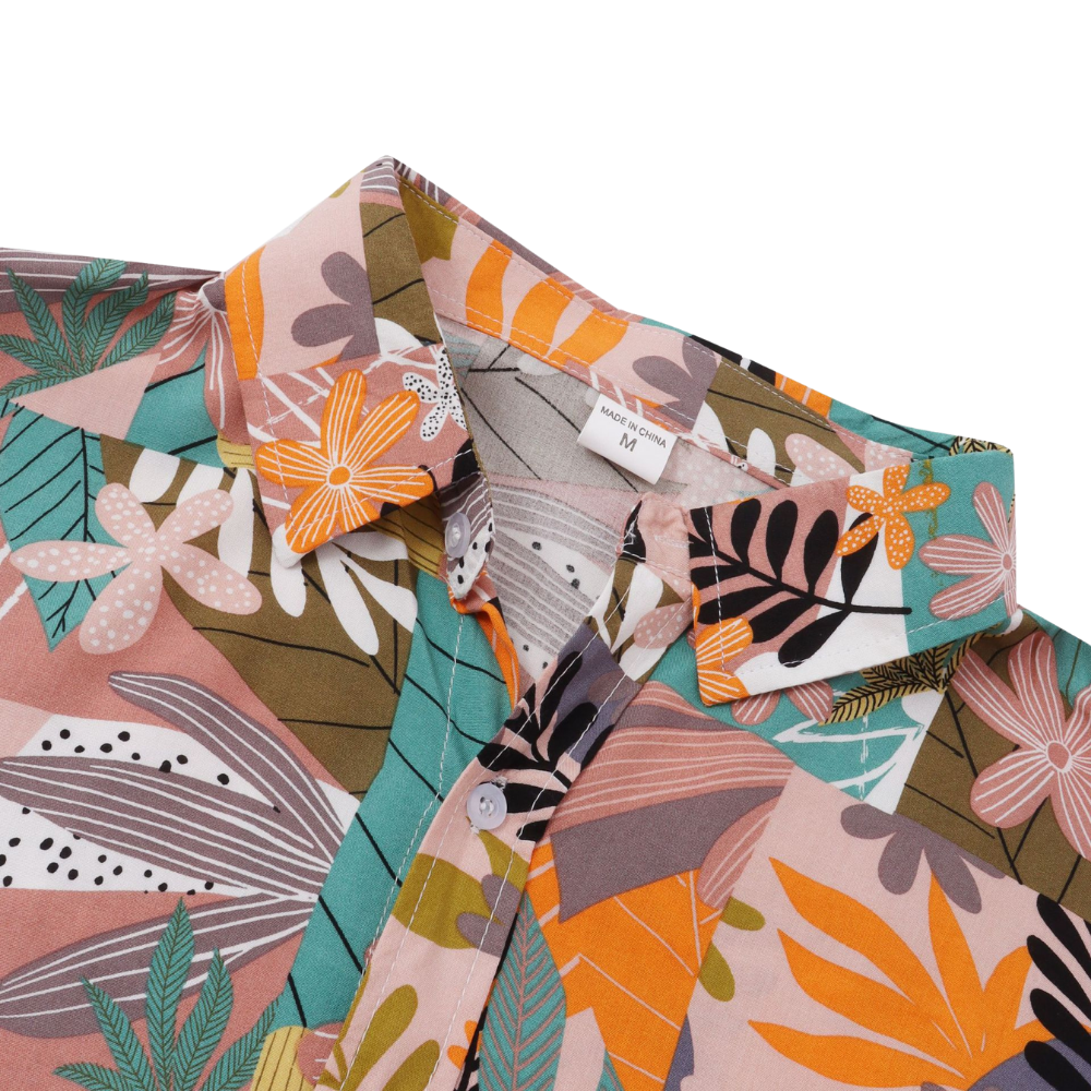 S186 Holiday Floral Print Shirt