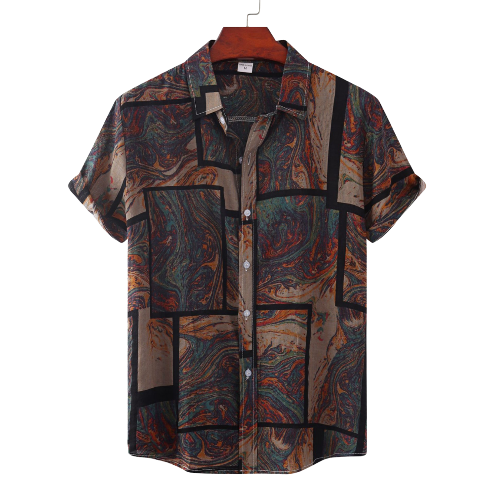 Tribal Print Short Sleeve Shirt