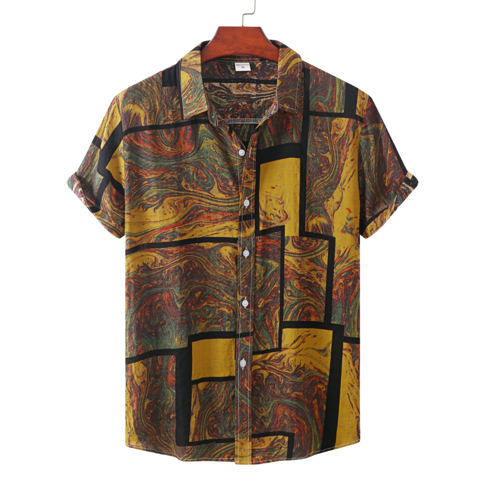 Tribal Print Short Sleeve Shirt