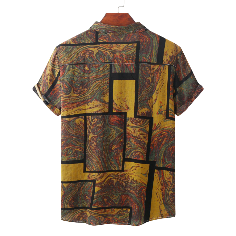 Tribal Print Short Sleeve Shirt