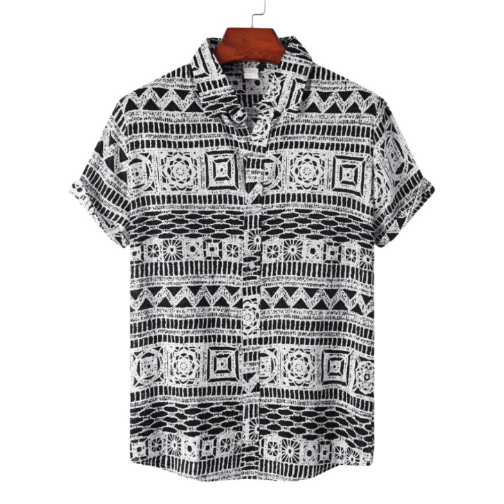Aztec Printed Short Sleeve Shirt