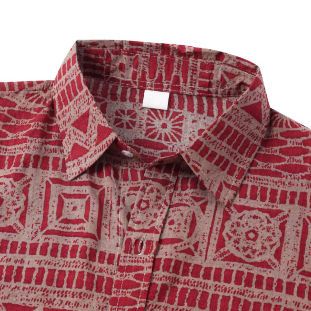 Aztec Printed Short Sleeve Shirt