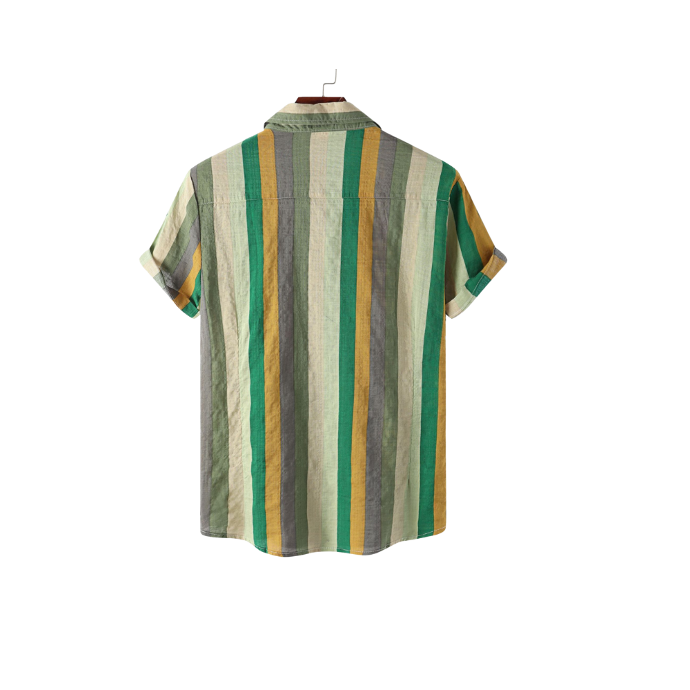 Striped Shirt with Slim Lapel