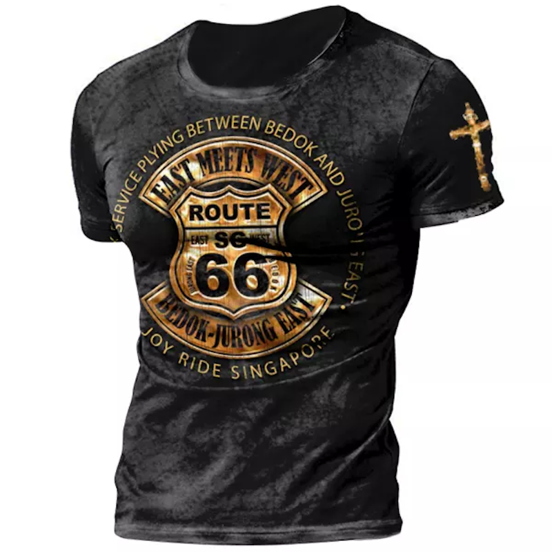 Route 66 Printed Men's T-shirt