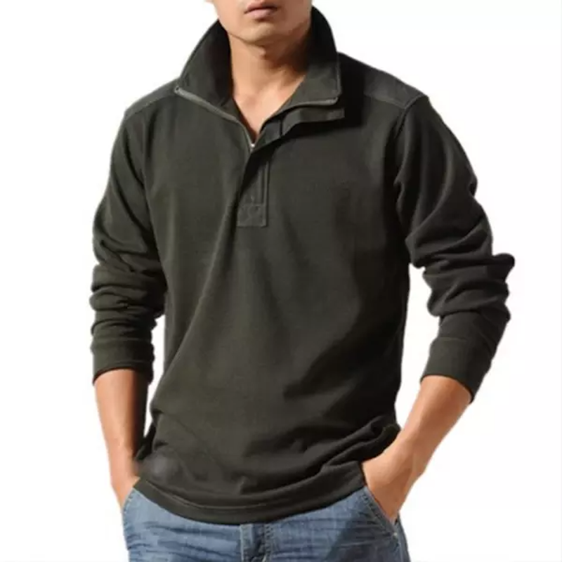 Men's Zipper Lapel Polo Tactical Shirt