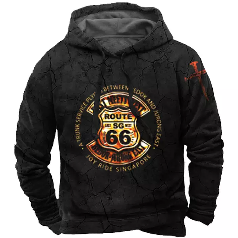 Men's Route 66 Motorcycle Hoodie