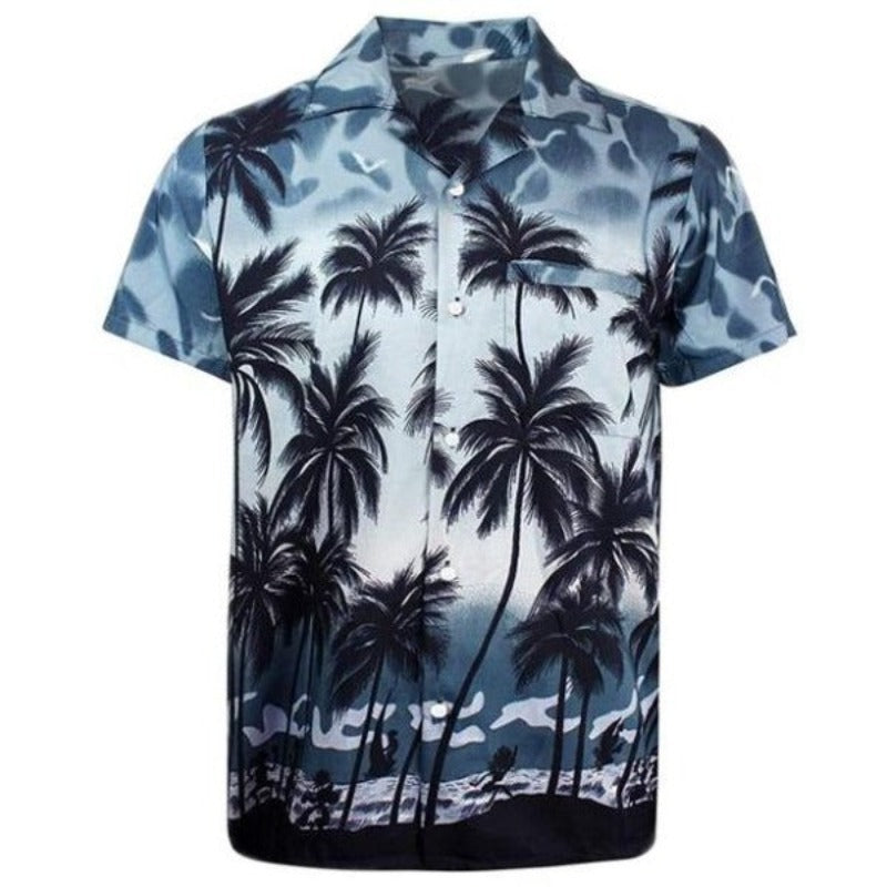Coconut Tree Beach Print Shirt