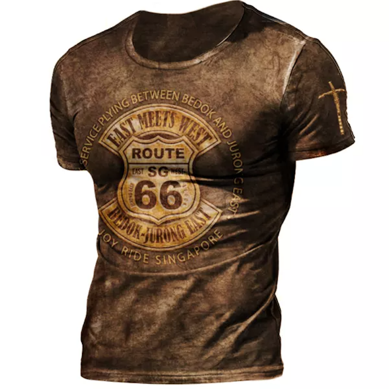 Route 66 Printed Men's T-shirt