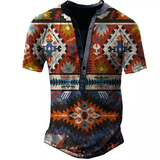 Men's Ethnic Print T-Shirt