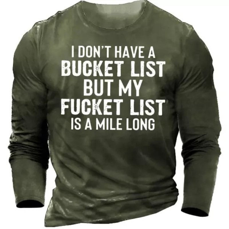 Men's Printed Long Sleeve T-Shirt